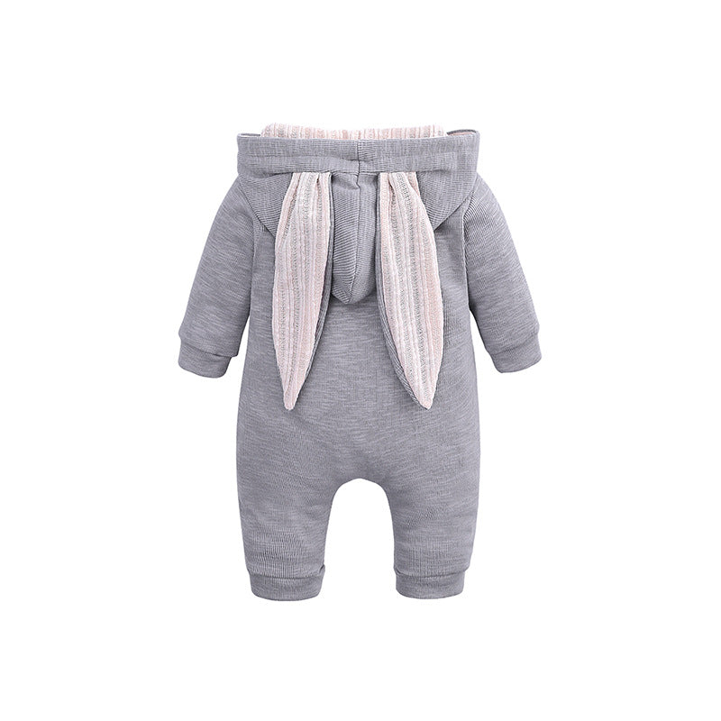 Wholesale Big Eared Rabbit Jumpsuit Hooded Zipper Baby Clothes